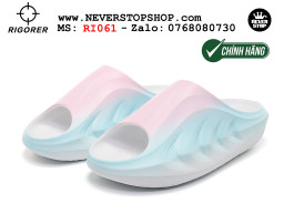 Dép chính hãng chạy bộ tập gym Rigorer Mini Shark 2 Slides Hồng Xanh authentic cá mập hàng đẹp mang êm chân chống trơn trượt kháng nước Dép chính hãng nam nữ Rigorer Mini Shark 2 Slides Hồng Xanh Original thể thao chạy bộ bóng rổ siêu bền chống trượt chống nước giá tốt NeverStopShop.com