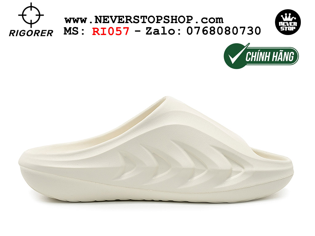 Dép chính hãng chạy bộ tập gym Rigorer Mini Shark 2 Slides Trắng authentic cá mập hàng đẹp mang êm chân chống trơn trượt kháng nước Dép chính hãng nam nữ Rigorer Mini Shark 2 Slides Trắng Original thể thao chạy bộ bóng rổ siêu bền chống trượt chống nước giá tốt NeverStopShop.com