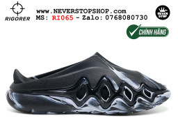 Dép bóng rổ chính hãng Rigorer Shark 3 Slides Đen Xám authentic cá mập hàng độc hiếm mang êm chân đế chống trượt kháng nước tốt Dép chính hãng nam nữ Rigorer Shark 3 Slides Đen Xám Original thể thao chạy bộ tập gym siêu bền chống trượt chống nước giá tốt NeverStopShop.com