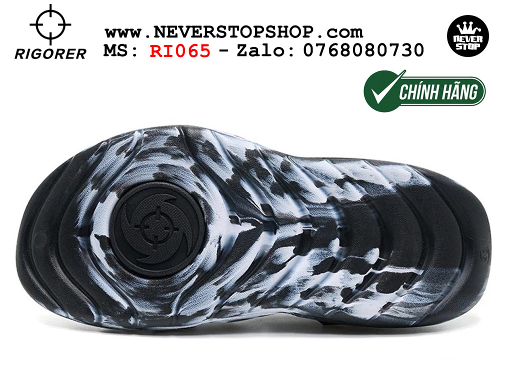 Dép bóng rổ chính hãng Rigorer Shark 3 Slides Đen Xám authentic cá mập hàng độc hiếm mang êm chân đế chống trượt kháng nước tốt Dép chính hãng nam nữ Rigorer Shark 3 Slides Đen Xám Original thể thao chạy bộ tập gym siêu bền chống trượt chống nước giá tốt NeverStopShop.com