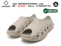 Dép bóng rổ chính hãng Rigorer Shark 3 Slides Nâu authentic cá mập hàng độc hiếm mang êm chân đế chống trượt kháng nước tốt Dép chính hãng nam nữ Rigorer Shark 3 Slides Nâu Original thể thao chạy bộ tập gym siêu bền chống trượt chống nước giá tốt NeverStopShop.com