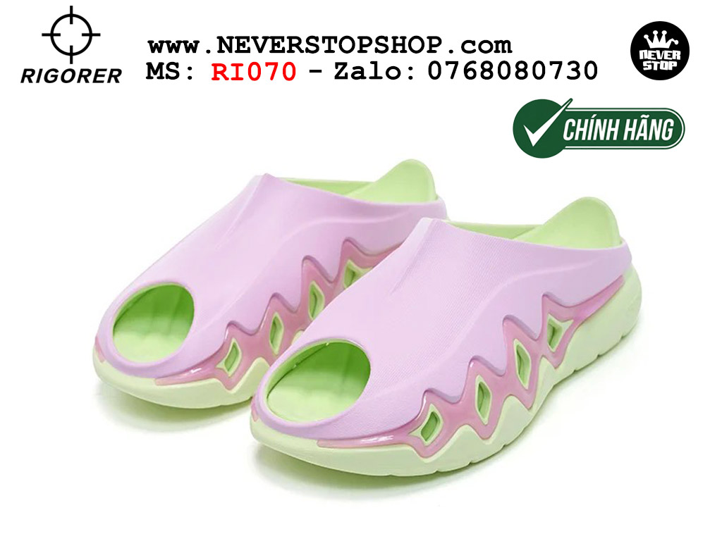 Dép bóng rổ chính hãng Rigorer Shark 3 Slides Hồng Xanh authentic cá mập hàng độc hiếm mang êm chân đế chống trượt kháng nước tốt Dép chính hãng nam nữ Rigorer Shark 3 Slides Hồng Xanh Original thể thao chạy bộ tập gym siêu bền chống trượt chống nước giá tốt NeverStopShop.com