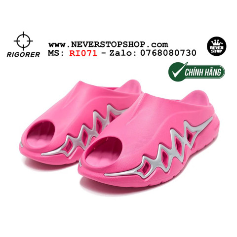 Rigorer Shark 3 Slides Pink Silver Rigorer Shark 3 Slides Pink Silver