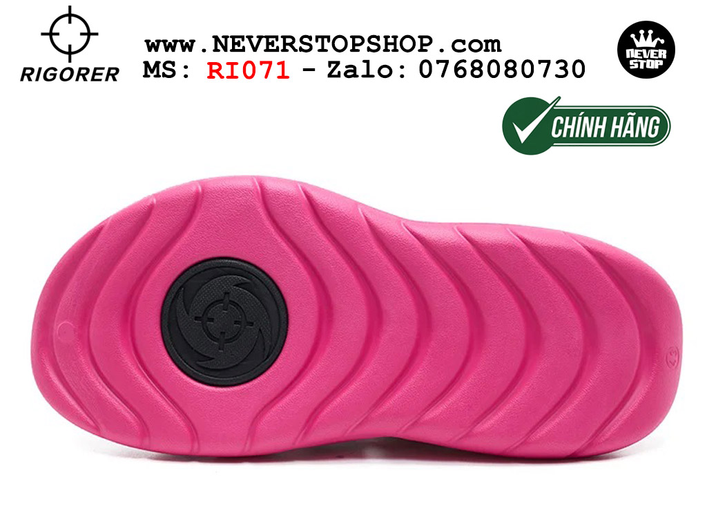 Dép bóng rổ chính hãng Rigorer Shark 3 Slides Hồng Bạc authentic cá mập hàng độc hiếm mang êm chân đế chống trượt kháng nước tốt Dép chính hãng nam nữ Rigorer Shark 3 Slides Hồng Bạc Original thể thao chạy bộ tập gym siêu bền chống trượt chống nước giá tốt NeverStopShop.com