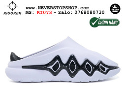 Dép bóng rổ chính hãng Rigorer Shark 3 Slides Trắng Đen authentic cá mập hàng độc hiếm mang êm chân đế chống trượt kháng nước tốt Dép chính hãng nam nữ Rigorer Shark 3 Slides Trắng Đen Original thể thao chạy bộ tập gym siêu bền chống trượt chống nước giá tốt NeverStopShop.com
