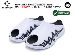 Dép bóng rổ chính hãng Rigorer Shark 3 Slides Trắng Đen authentic cá mập hàng độc hiếm mang êm chân đế chống trượt kháng nước tốt Dép chính hãng nam nữ Rigorer Shark 3 Slides Trắng Đen Original thể thao chạy bộ tập gym siêu bền chống trượt chống nước giá tốt NeverStopShop.com