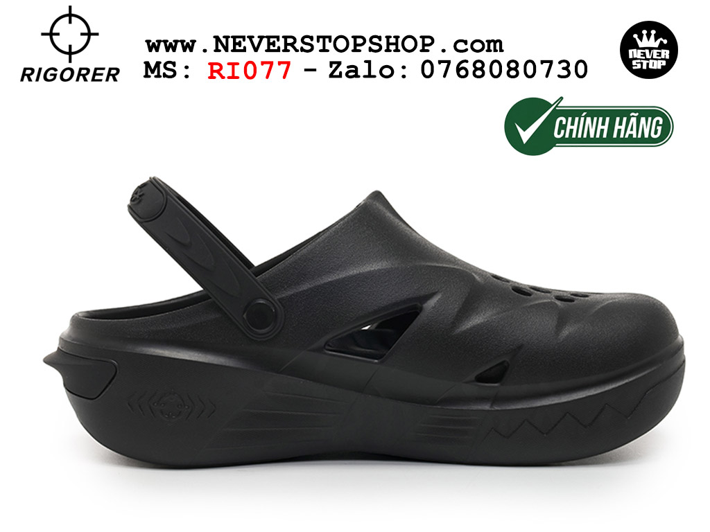 Dép đi biển chính hãng Rigorer Shark 4 Slides Đen authentic mang êm chân đế chống trượt kháng nước tốt Dép chính hãng nam nữ Rigorer Shark 4 Slides Đen Original thể thao đi phượt siêu bền chống trượt chống nước giá tốt NeverStopShop.com