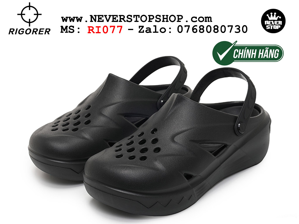 Dép đi biển chính hãng Rigorer Shark 4 Slides Đen authentic mang êm chân đế chống trượt kháng nước tốt Dép chính hãng nam nữ Rigorer Shark 4 Slides Đen Original thể thao đi phượt siêu bền chống trượt chống nước giá tốt NeverStopShop.com
