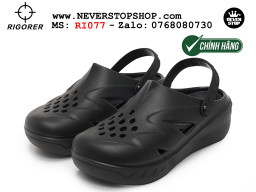 Dép đi biển chính hãng Rigorer Shark 4 Slides Đen authentic mang êm chân đế chống trượt kháng nước tốt Dép chính hãng nam nữ Rigorer Shark 4 Slides Đen Original thể thao đi phượt siêu bền chống trượt chống nước giá tốt NeverStopShop.com