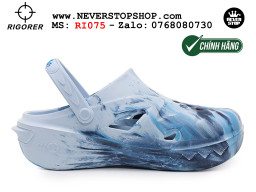Dép đi biển chính hãng Rigorer Shark 4 Slides Xanh authentic mang êm chân đế chống trượt kháng nước tốt Dép chính hãng nam nữ Rigorer Shark 4 Slides Xanh Original thể thao đi phượt siêu bền chống trượt chống nước giá tốt NeverStopShop.com