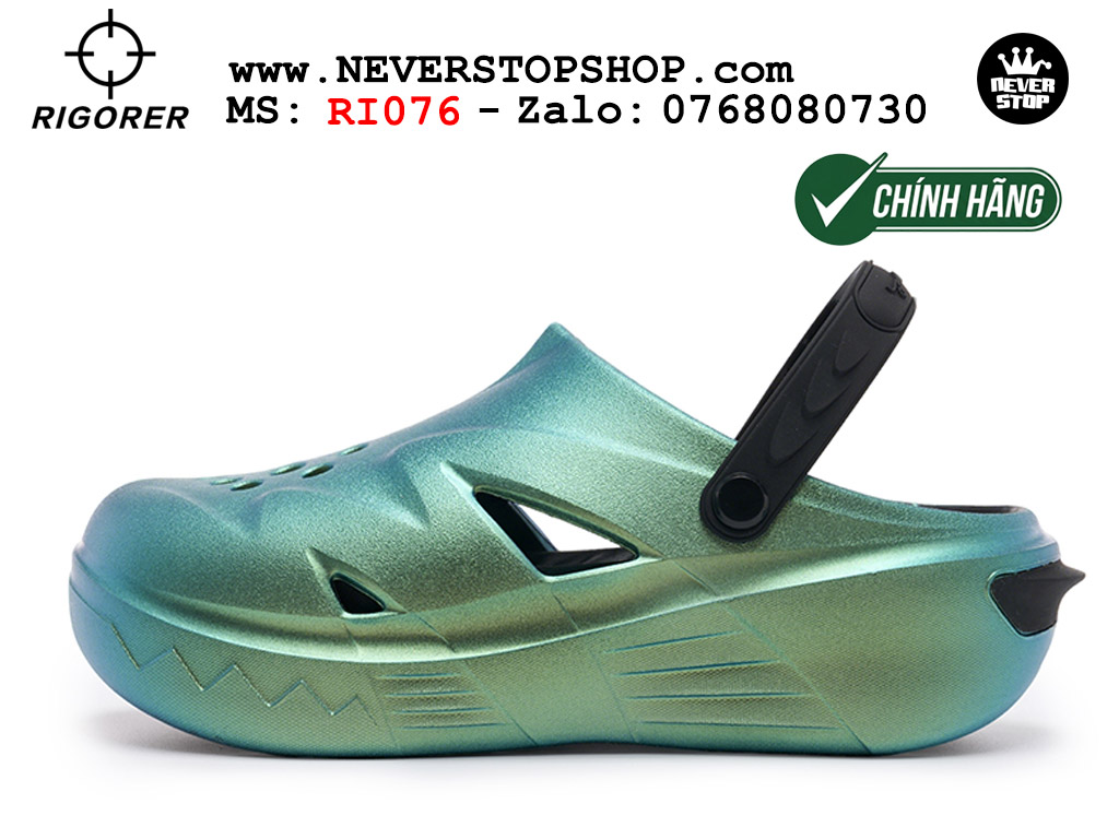 Dép đi biển chính hãng Rigorer Shark 4 Slides Xanh authentic mang êm chân đế chống trượt kháng nước tốt Dép chính hãng nam nữ Rigorer Shark 4 Slides Xanh Original thể thao đi phượt siêu bền chống trượt chống nước giá tốt NeverStopShop.com
