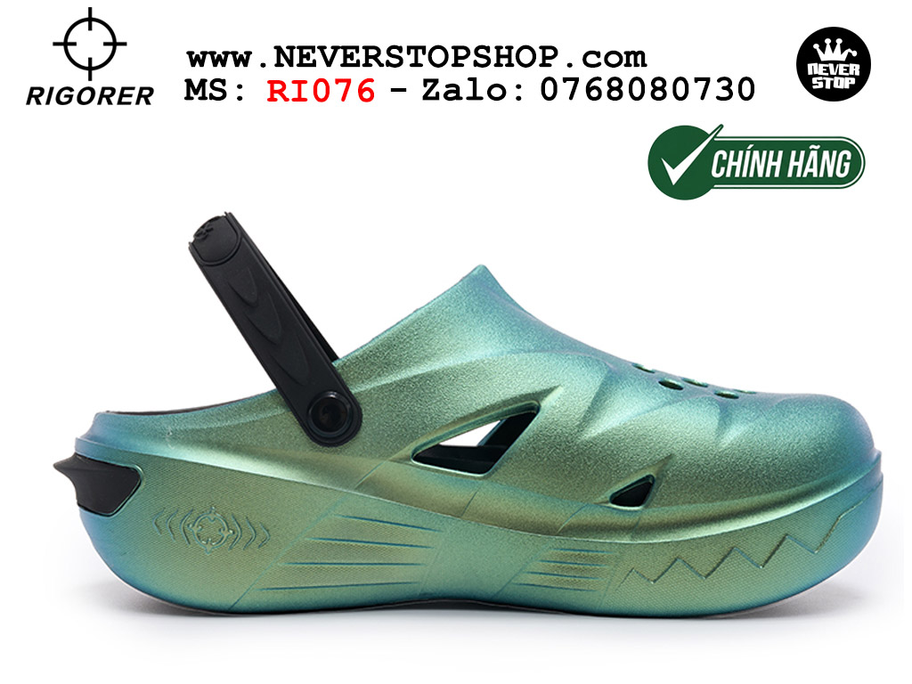 Dép đi biển chính hãng Rigorer Shark 4 Slides Xanh authentic mang êm chân đế chống trượt kháng nước tốt Dép chính hãng nam nữ Rigorer Shark 4 Slides Xanh Original thể thao đi phượt siêu bền chống trượt chống nước giá tốt NeverStopShop.com