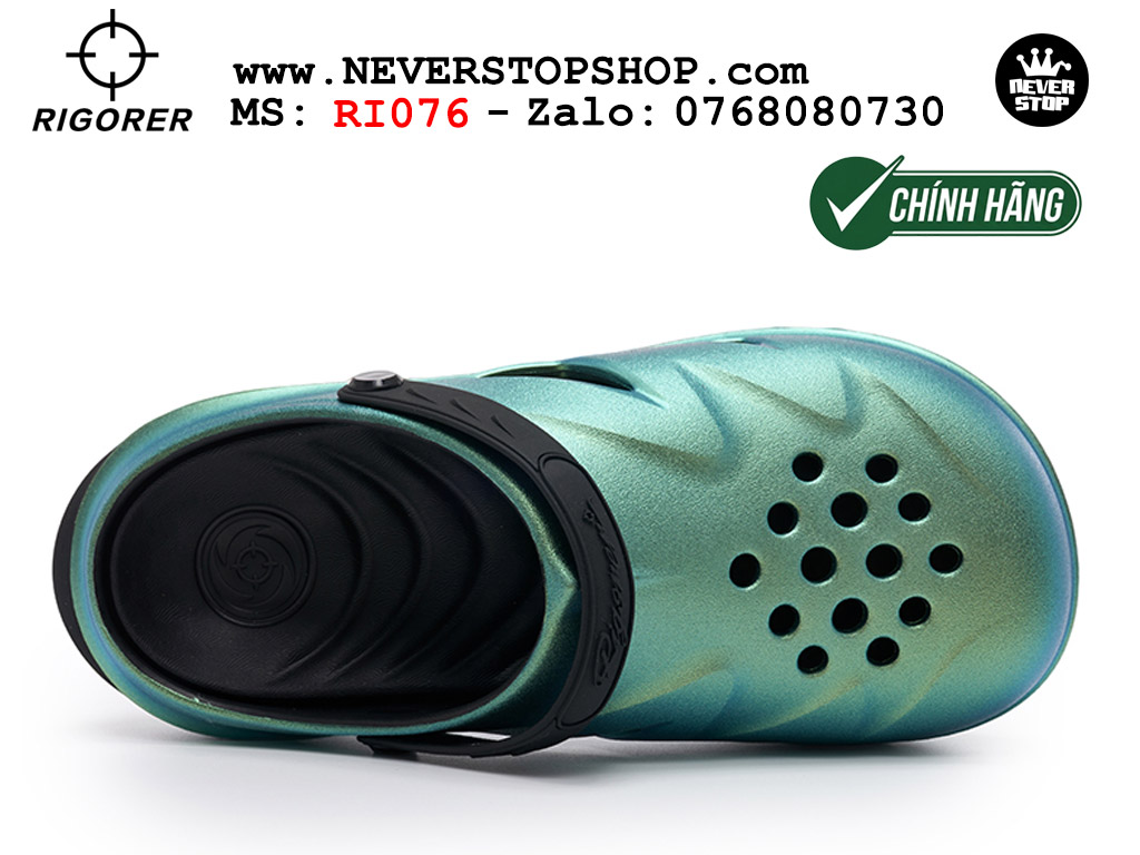Dép đi biển chính hãng Rigorer Shark 4 Slides Xanh authentic mang êm chân đế chống trượt kháng nước tốt Dép chính hãng nam nữ Rigorer Shark 4 Slides Xanh Original thể thao đi phượt siêu bền chống trượt chống nước giá tốt NeverStopShop.com