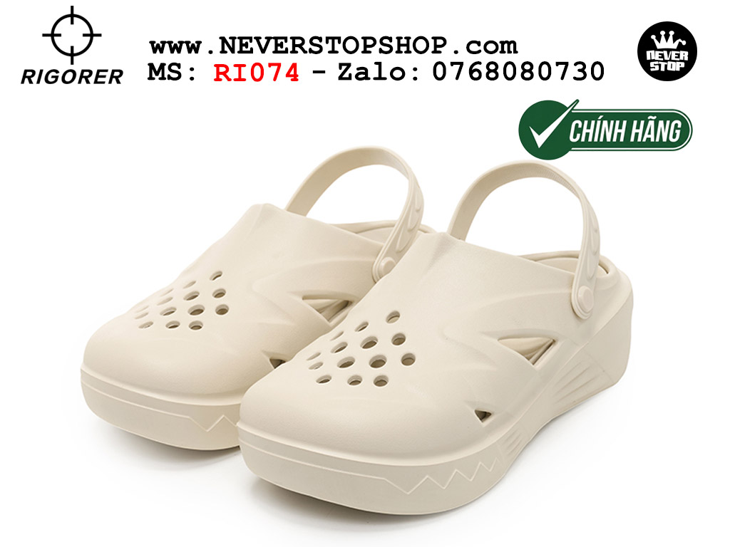 Dép đi biển chính hãng Rigorer Shark 4 Slides Trắng authentic mang êm chân đế chống trượt kháng nước tốt Dép chính hãng nam nữ Rigorer Shark 4 Slides Trắng Original thể thao đi phượt siêu bền chống trượt chống nước giá tốt NeverStopShop.com