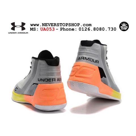 Under Armour Curry 3 Grey Orange Yellow