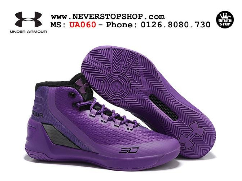 Giày Under Armour Curry 3 Purple Black nam nữ hàng chuẩn sfake replica 1:1 real chính hãng giá rẻ tốt nhất tại NeverStopShop.com HCM