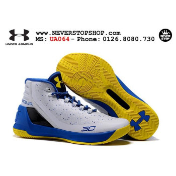 Under Armour Curry 3 White Blue Yellow