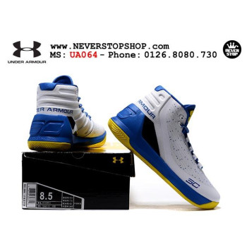 Under Armour Curry 3 White Blue Yellow