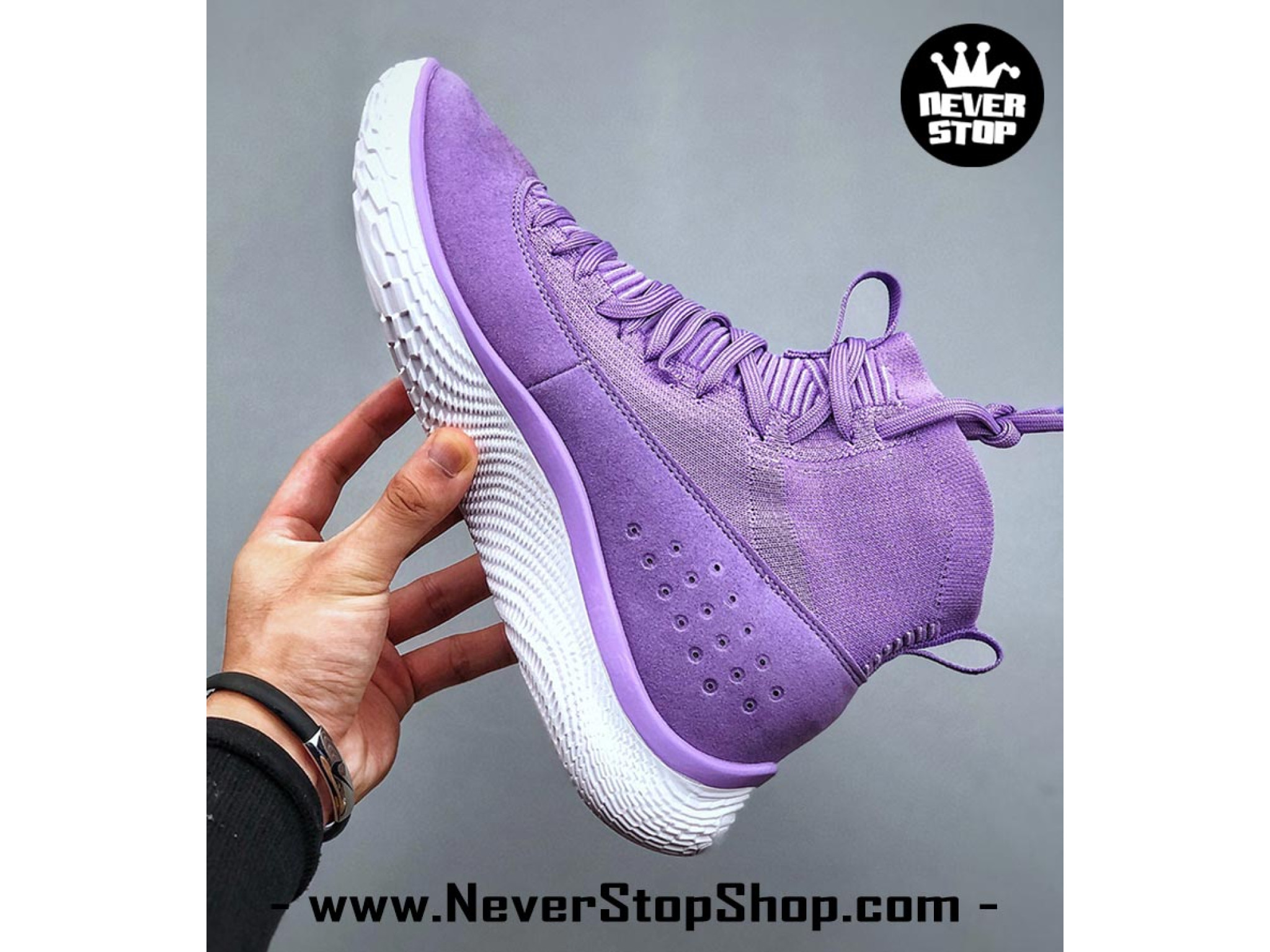 Giày bóng rổ UNDER ARMOUR CURRY 4 FLOTRO PURPLE WHITE