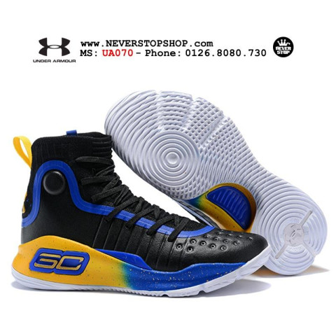 Under Armour Curry 4 Black Blue Yellow