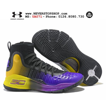Under Armour Curry 4 Black Purple Yellow