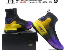 Giày Under Armour Curry 4 Black Purple Yellow nam nữ hàng chuẩn sfake replica 1:1 real chính hãng giá rẻ tốt nhất tại NeverStopShop.com HCM