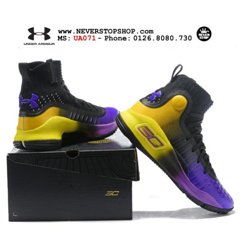 Under Armour Curry 4 Black Purple Yellow