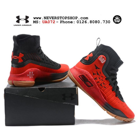 Under Armour Curry 4 Black Red Gum