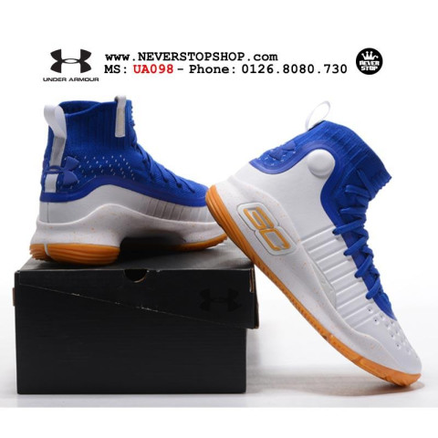 Under Armour Curry 4 White Blue Orange