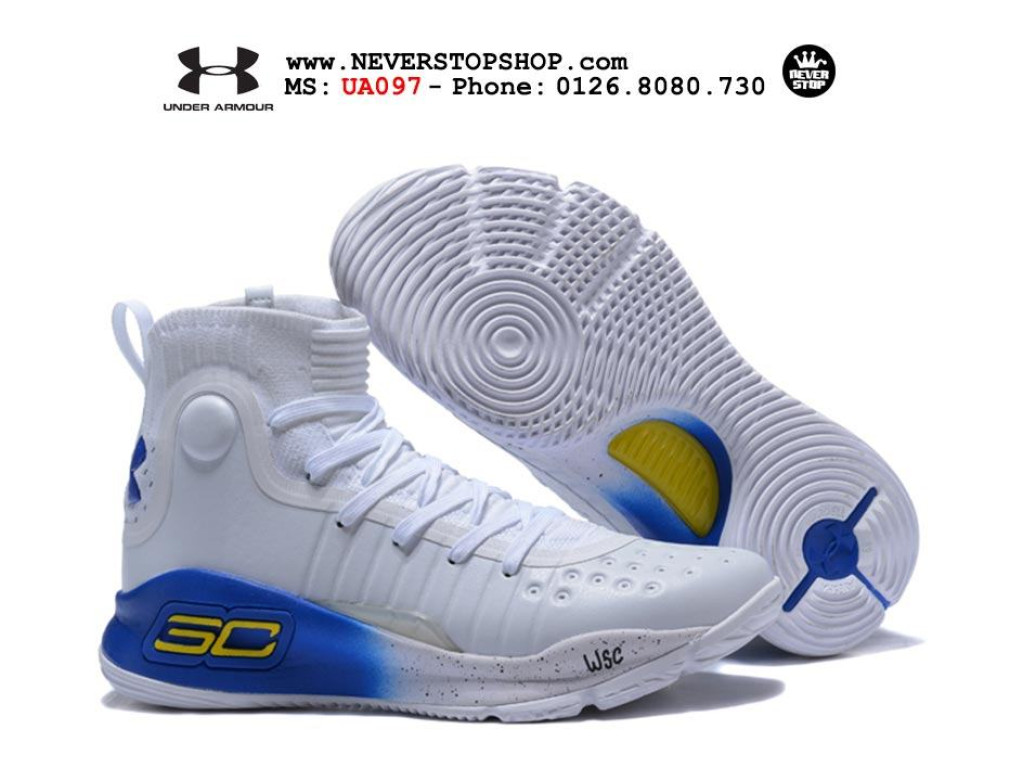 Curry 4 white store and blue