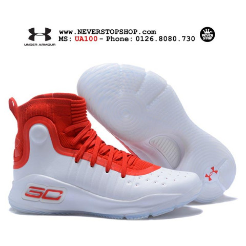 Under Armour Curry 4 White Red