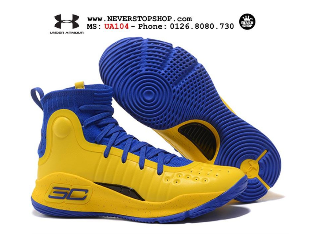 Gi y b ng r UNDER ARMOUR CURRY 4 YELLOW BLUE h ng p