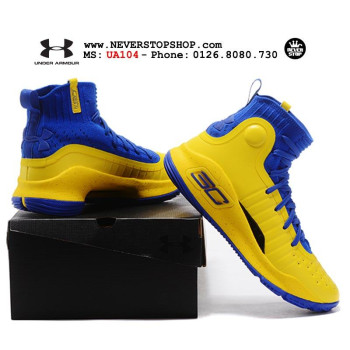 Under Armour Curry 4 Yellow Blue