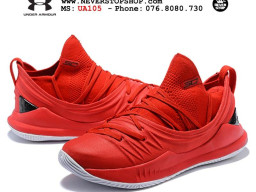 Giày Under Armour Curry 5.0 All Red nam nữ hàng chuẩn sfake replica 1:1 real chính hãng giá rẻ tốt nhất tại NeverStopShop.com HCM