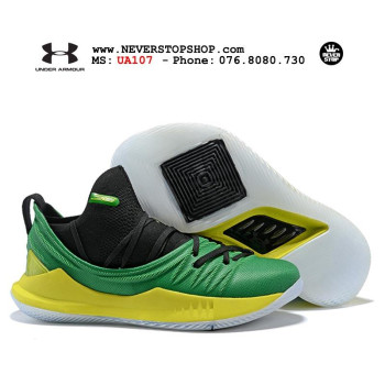 Under Armour Curry 5.0 Black Green Yellow