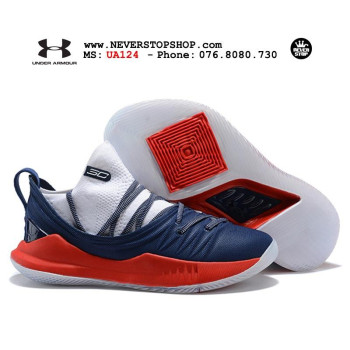 Under Armour Curry 5.0 White Navy Red