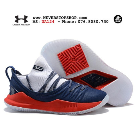 Under Armour Curry 5.0 White Navy Red