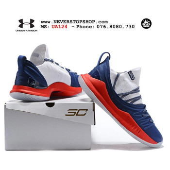 Under Armour Curry 5.0 White Navy Red