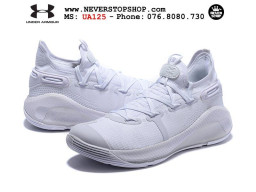 Giày Under Armour Curry 6 All White nam nữ hàng chuẩn sfake replica 1:1 real chính hãng giá rẻ tốt nhất tại NeverStopShop.com HCM