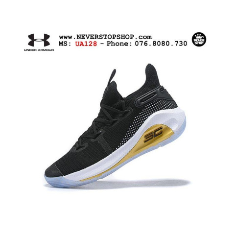 Under Armour Curry 6 Black White Yellow