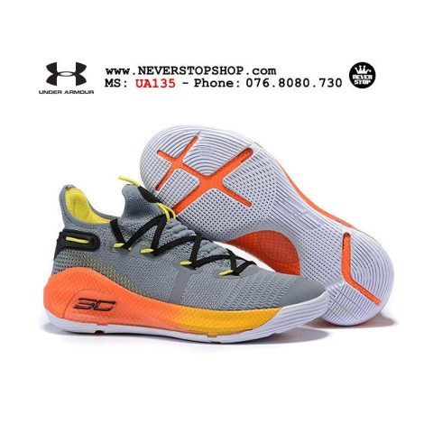 Under Armour Curry 6 Grey Orange