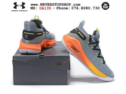 Giày Under Armour Curry 6 Grey Orange nam nữ hàng chuẩn sfake replica 1:1 real chính hãng giá rẻ tốt nhất tại NeverStopShop.com HCM