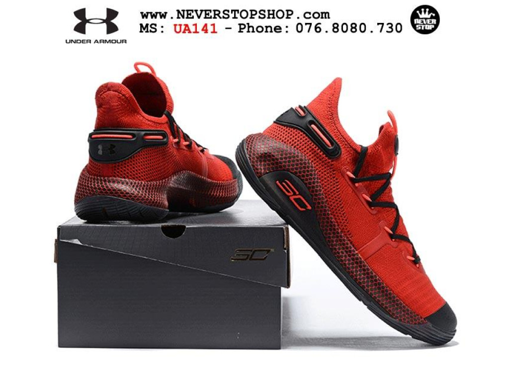 Giày Under Armour Curry 6 Red Black nam nữ hàng chuẩn sfake replica 1:1 real chính hãng giá rẻ tốt nhất tại NeverStopShop.com HCM