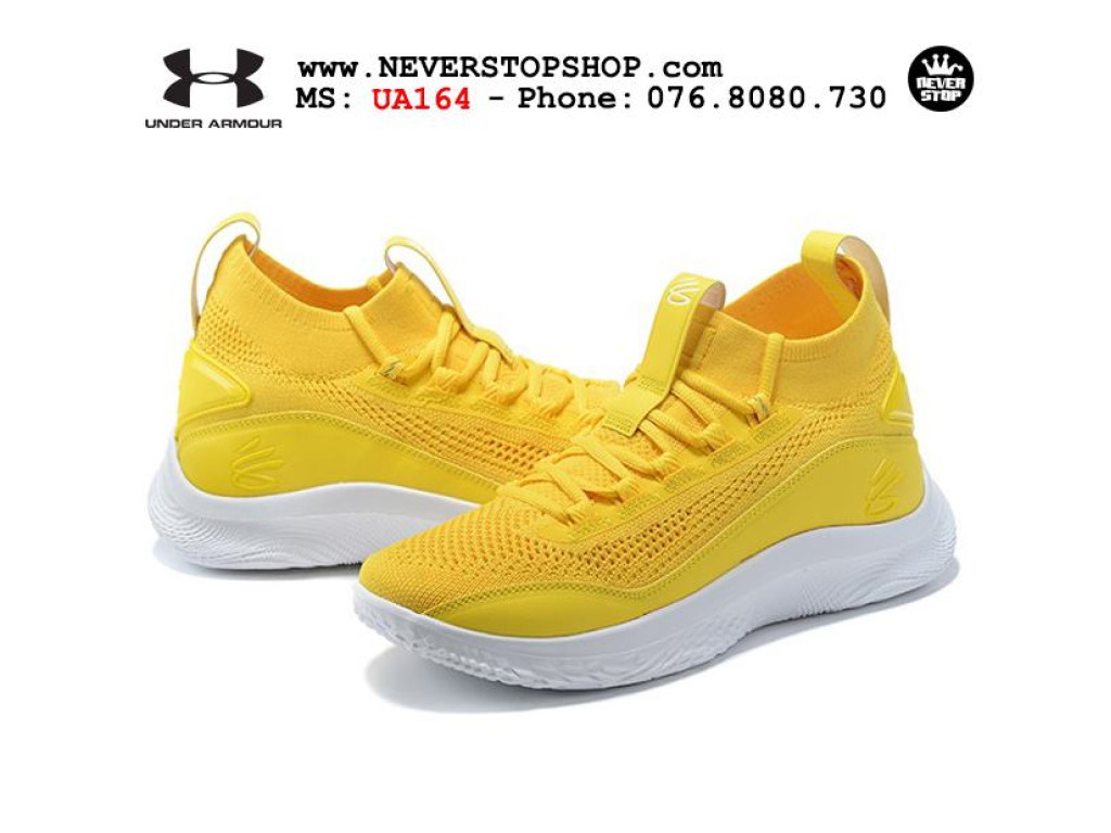 Giày Under Armour Curry 8 Vàng Trắng hàng chuẩn sfake replica 1:1 real chính hãng giá rẻ tốt nhất tại NeverStopShop HCM