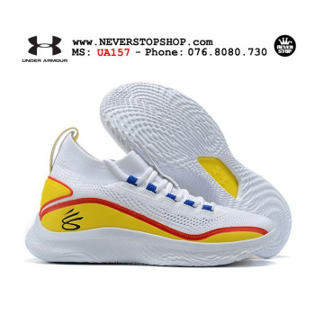 Under Armour Curry 8 White Yellow Red