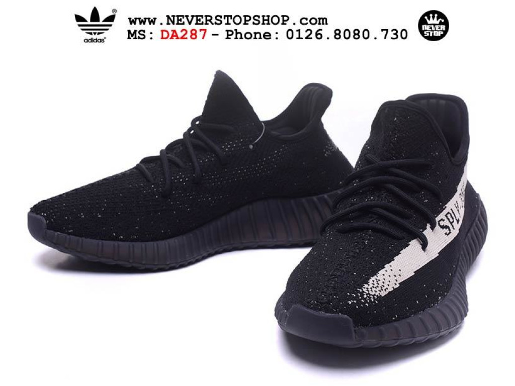 Giày Adidas Yeezy Boost 350 v2 Black White nam nữ hàng chuẩn sfake replica 1:1 real chính hãng giá rẻ tốt nhất tại NeverStopShop.com HCM