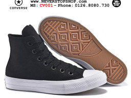 Giày Converse Chuck Taylor 2 Black nam nữ hàng chuẩn sfake replica 1:1 real chính hãng giá rẻ tốt nhất tại NeverStopShop.com HCM