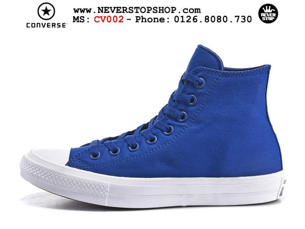 Giày Converse Chuck Taylor 2 Blue nam nữ hàng chuẩn sfake replica 1:1 real chính hãng giá rẻ tốt nhất tại NeverStopShop.com HCM
