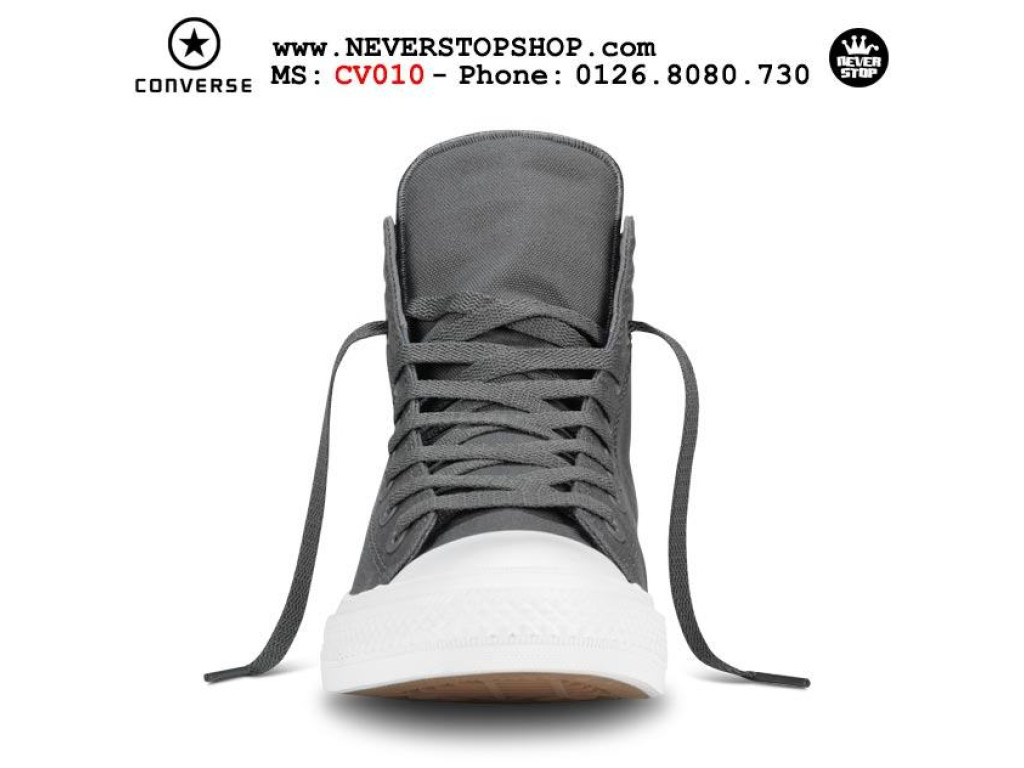 Giày Converse Chuck Taylor 2 Grey nam nữ hàng chuẩn sfake replica 1:1 real chính hãng giá rẻ tốt nhất tại NeverStopShop.com HCM