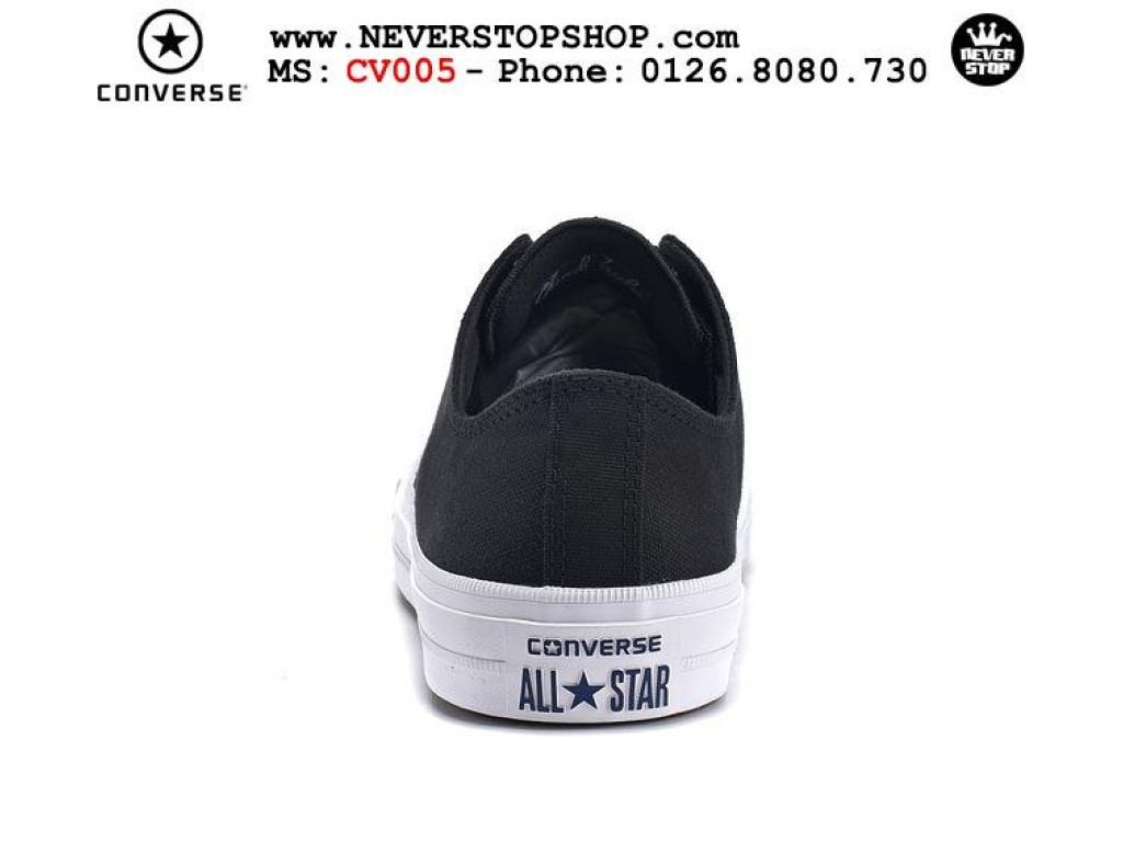 Giày Converse Chuck Taylor 2 Low Black nam nữ hàng chuẩn sfake replica 1:1 real chính hãng giá rẻ tốt nhất tại NeverStopShop.com HCM